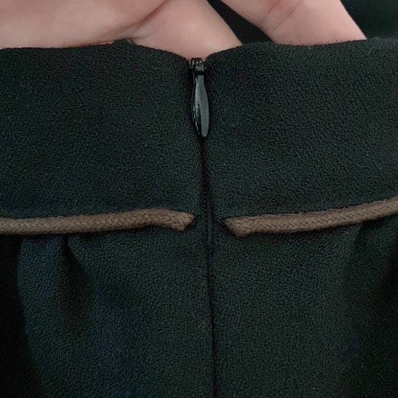 Sea New York Black Wool Pleated Contrast Band Skirt🖤🧡🖤 - Picture 8 of 10